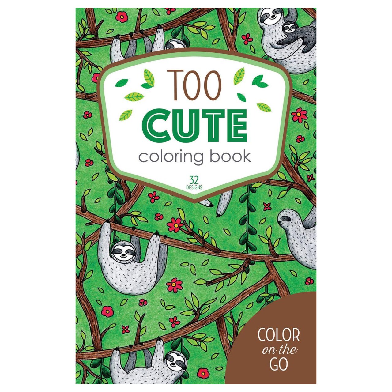 Leisure Arts Color On The Go Too Cute Coloring Book – Pocket-Size Animal Coloring Book for Adults – Relaxing and Stress-Relieving Animal Designs – 64 Single-Sided Pages